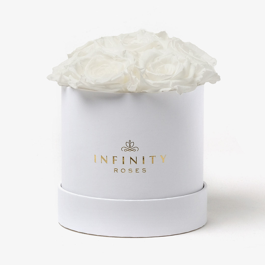 Medium White Bloom Rose Box